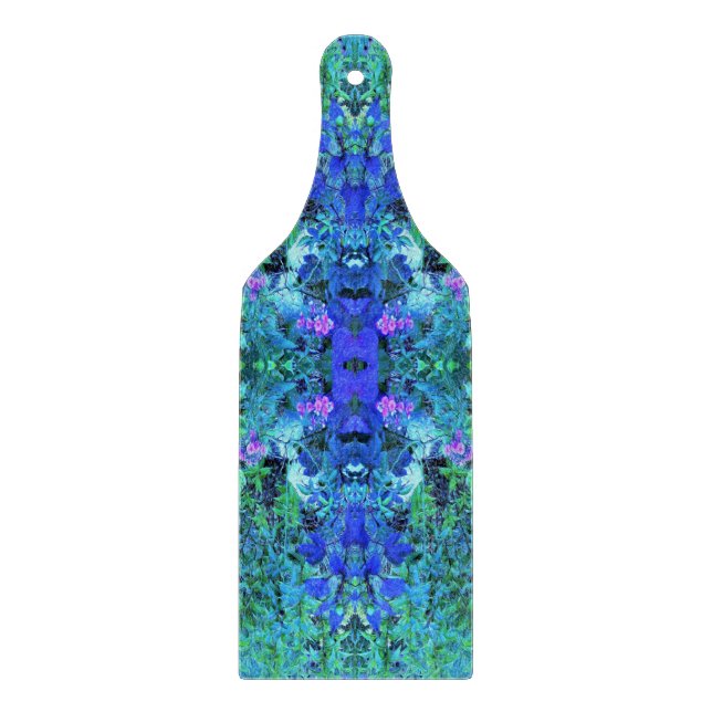 Abstrakt Chartreuse och Blue Foliage Mönster (Framsidan)