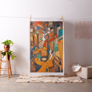 Abstrakt Cheater Quilt Panel i Leo Gestel stil Tyg