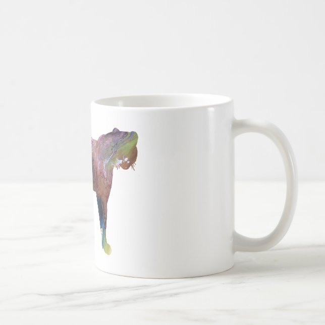 Abstrakt CheetahSilhouette Kaffemugg (Höger)