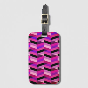 Abstrakt Chevron/Herringbone Lila och våldsam Bagagebricka