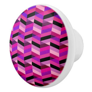 Abstrakt Chevron/Herringbone   Lila och våldsam Knopp