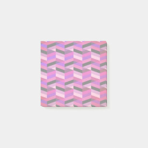 Abstrakt Chevron/Herringbone Lila och våldsam Post-it Block
