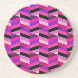 Abstrakt Chevron/Herringbone   Lila och våldsam Underlägg