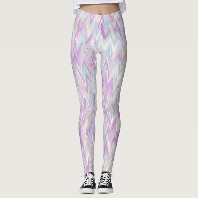 Abstrakt Chevrons Leggings (Framsida)
