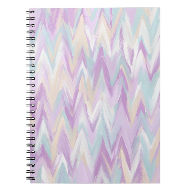 Abstrakt Chevrons Spiral fotopatbok Anteckningsbok (Framsidan)