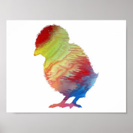 Abstrakt Chick Silhouette Poster