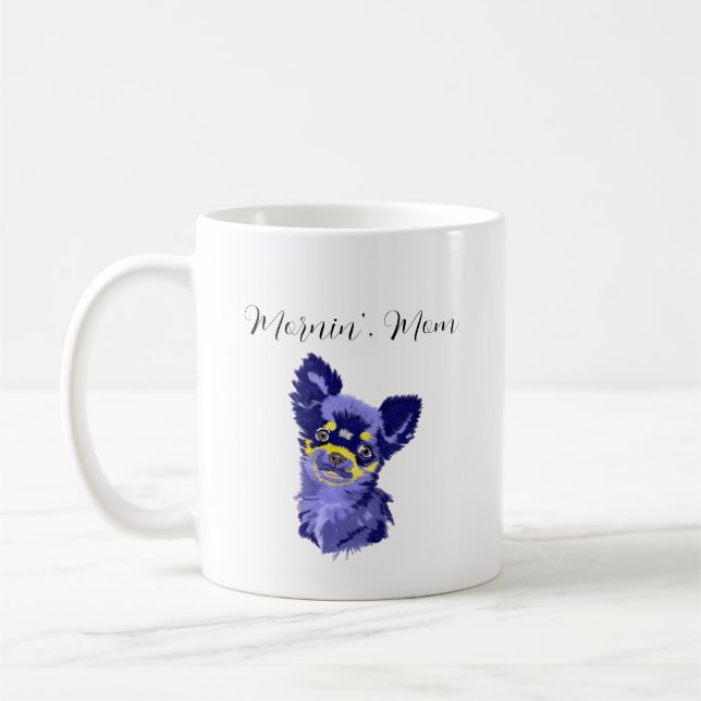 Abstrakt Chihuahua Kaffemugg (Vänster)