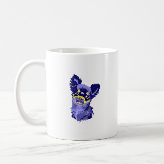 Abstrakt Chihuahua Kaffemugg (Vänster)