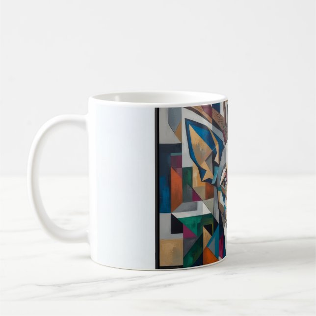 Abstrakt Chihuahua Kaffemugg (Vänster)