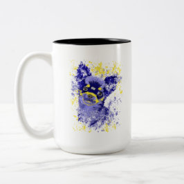 Abstrakt Chihuahua Två-Tonad Mugg