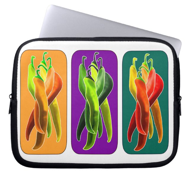 Abstrakt Chiles Bärbara fack Laptop Sleeve (Framsidan)