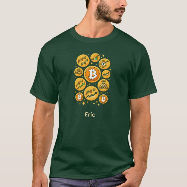 Abstrakt Circle Market Geometrisk Trader T-Shirt (Framsida)