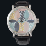 Abstrakt Circle Mönster Armbandsur<br><div class="desc">Abstrakt Circle Mönster . Konstnär: Grace Popp. Bild-ID: 150359D.</div>