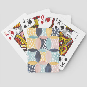Abstrakt Circle Mönster Spel Kort
