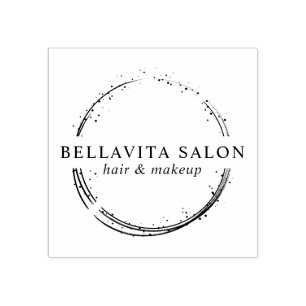 Abstrakt Circle Salon Logotyp Stämpel
