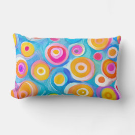 Abstrakt Circles Art Modern NAMN Colorful Decor Lumbarkudde