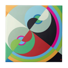 Abstrakt Circles Ceramic Tile Kakelplatta