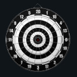 Abstrakt Circles in Black & White Darttavla<br><div class="desc">Abstrakt med cirkelgeometriska former i svartvitt.</div>