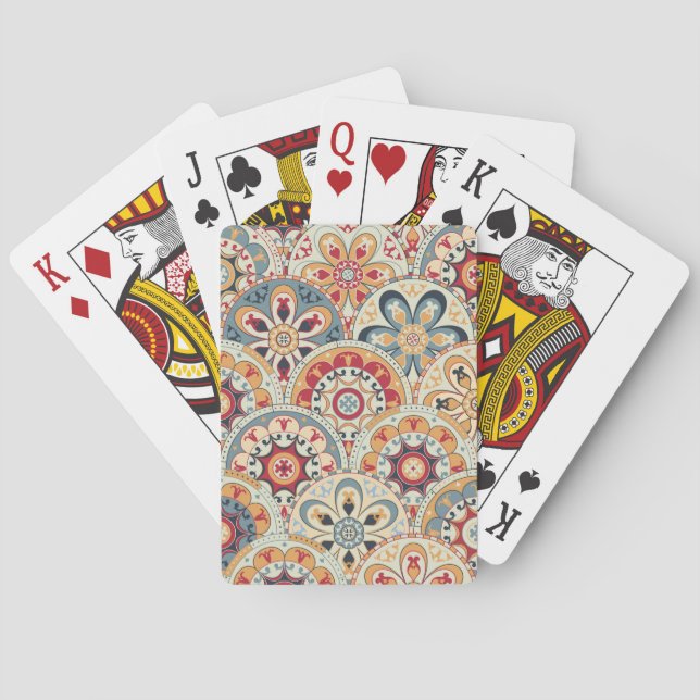 Abstrakt Circles: Trendig Färgad Tapet Casinokort (Baksidan)