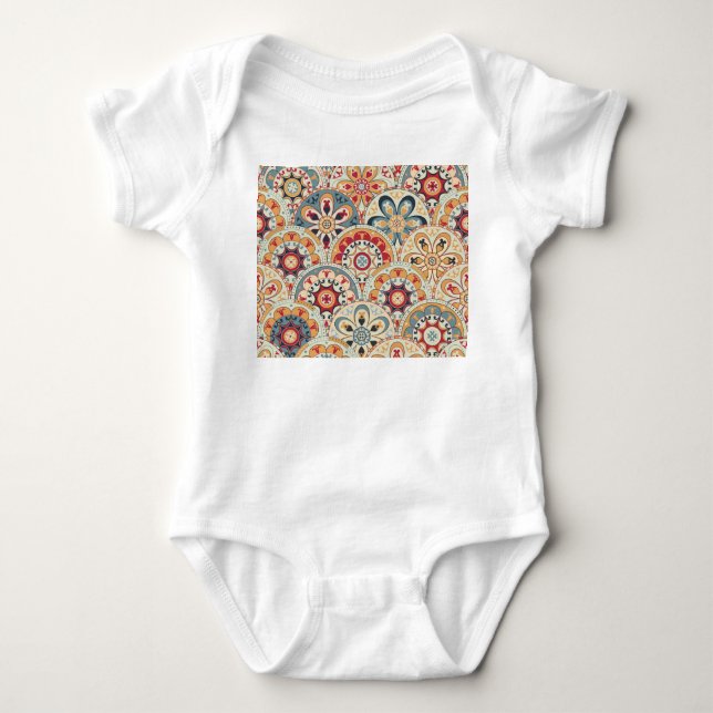 Abstrakt Circles: Trendig Färgad Tapet T Shirt (Framsida)