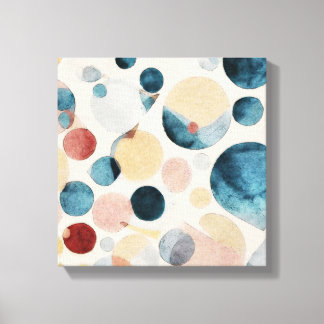 Abstrakt Circles Watercolor Wall Art Canvas