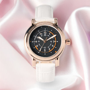 Abstrakt Circular Technologic Interface Inslag Armbandsur