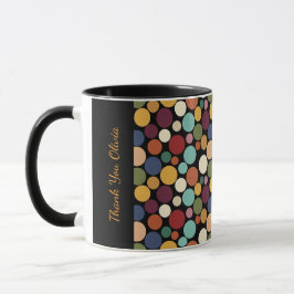 Abstrakt cirkel anpassad meddelande present kaffem mugg