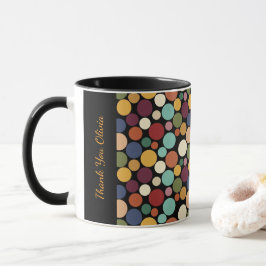 Abstrakt cirkel anpassad meddelande present kaffem mugg