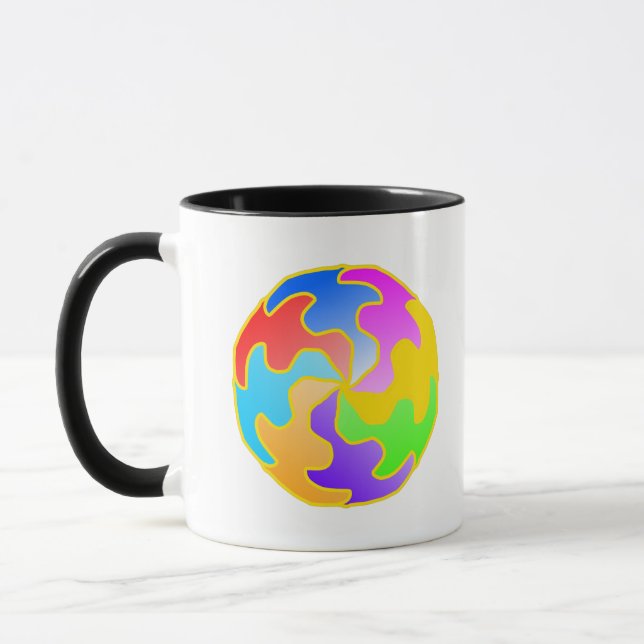 Abstrakt cirkelform mugg (Vänster)