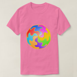 Abstrakt cirkelform t shirt