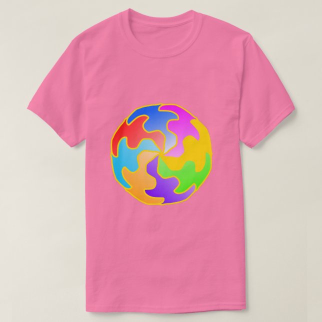 Abstrakt cirkelform t shirt (Design framsida)