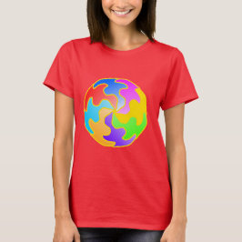 Abstrakt cirkelform t shirt