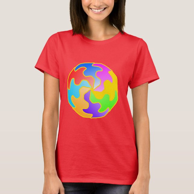 Abstrakt cirkelform t shirt (Framsida)