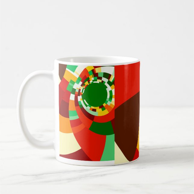 Abstrakt cirkelmönster kaffemugg (Vänster)