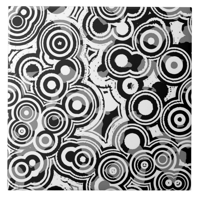 abstrakt cirklar av keramiskt plattor kakelplatta (Framsidan)