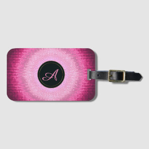 Abstrakt cirklar den rosa vitragen bagagebricka