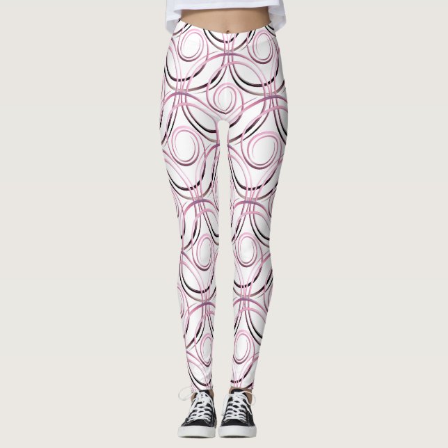 Abstrakt cirklar det japanska mönster leggings (Framsida)