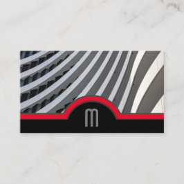 Abstrakt cirklar grått Red shades elegant architec Visitkort