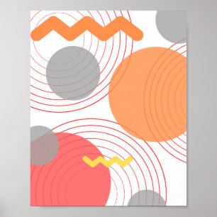 Abstrakt cirklar linjer poster