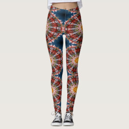 Abstrakt cirklar mönster leggings