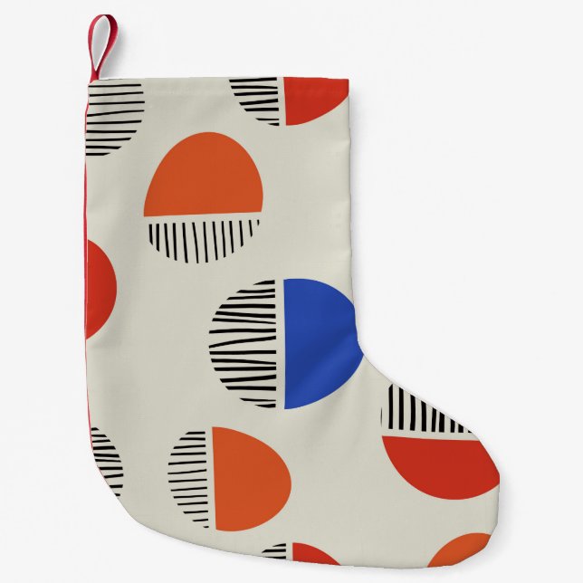 Abstrakt cirklar sömlös mönster,bakgrund med  liten julstrumpa (Framsidan)