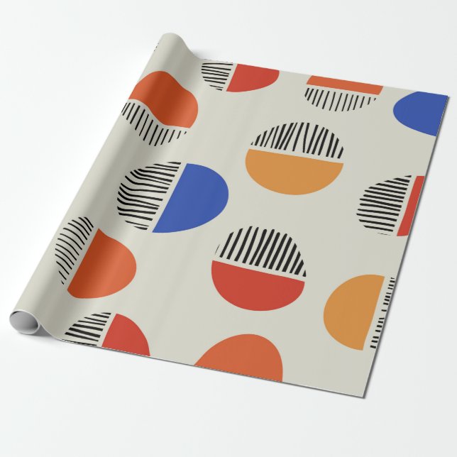 Abstrakt cirklar sömlös mönster,bakgrund med  presentpapper (Utrullad)