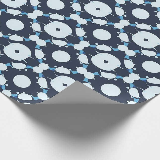 Abstrakt cirkulär mönster med geometriska element presentpapper (Hörn)