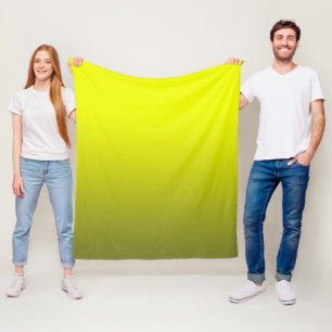 Abstrakt citron med stark kontrast ren färg trend fleecefilt