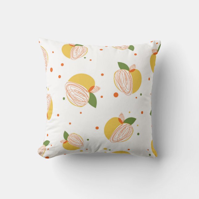 Abstrakt Citrus Harmony Kudde (Framsida)