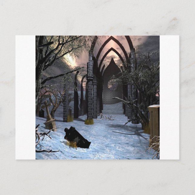 Abstrakt City Mörk Arts Vykort (Framsida)