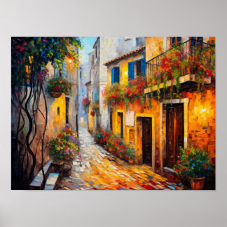 Abstrakt Cityscape Art Print, Contemporary Street Poster