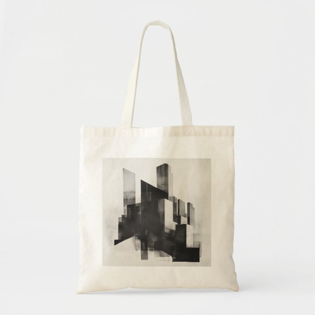 Abstrakt Cityscape Tote Tygkasse (Framsidan)
