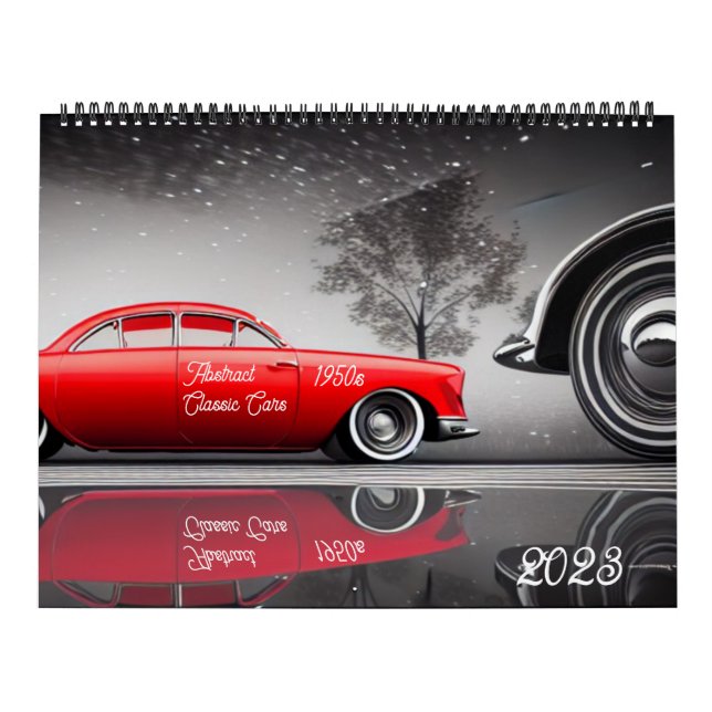 Abstrakt Classic Cars 1950s Kalender (Omslag)