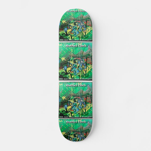 ABSTRAKT CLOCK OLD SCHOOL SKATEBOARD BRÄDA 21,6 CM (Framsida)
